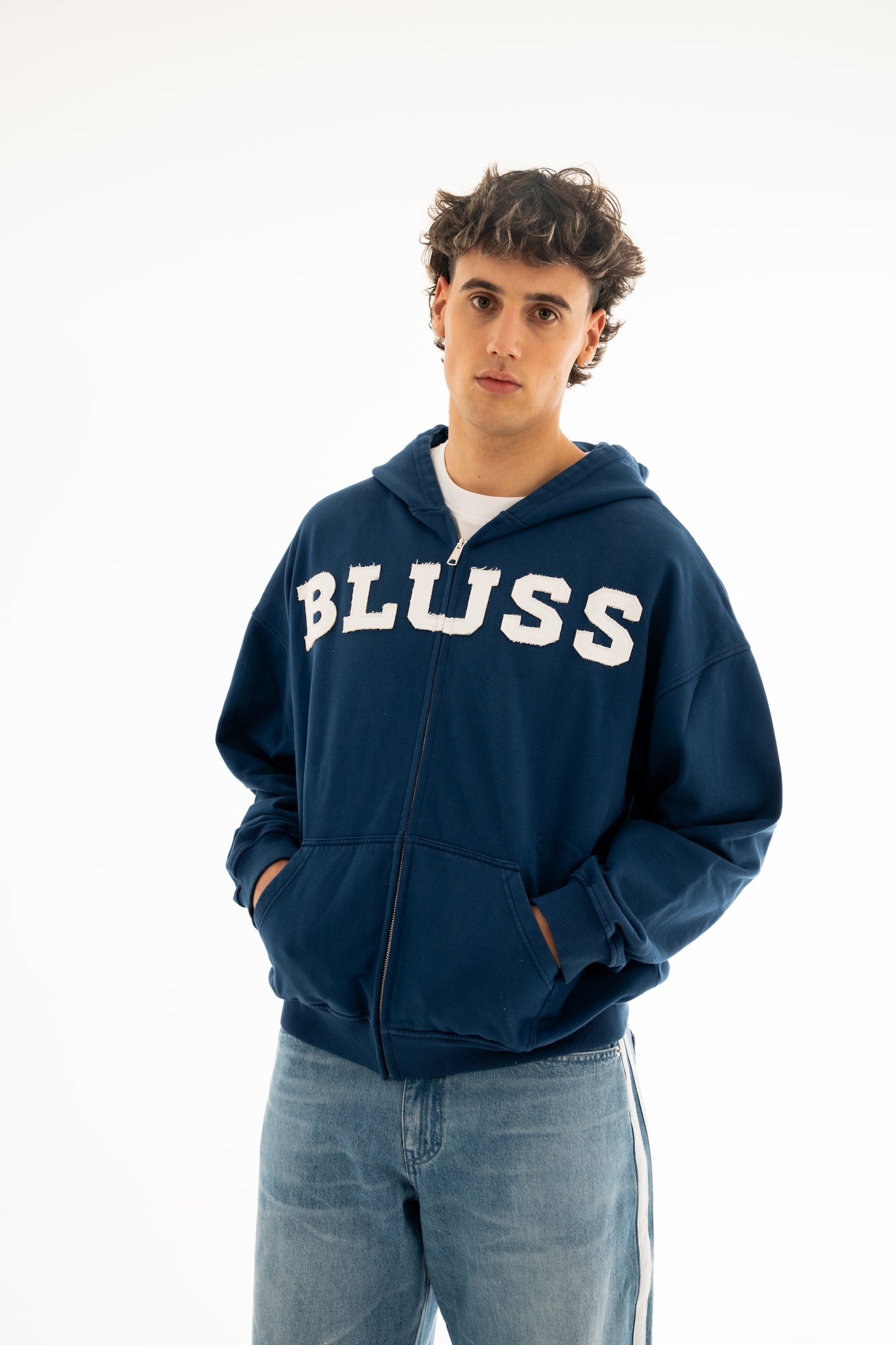 BLUE ZIP-UP