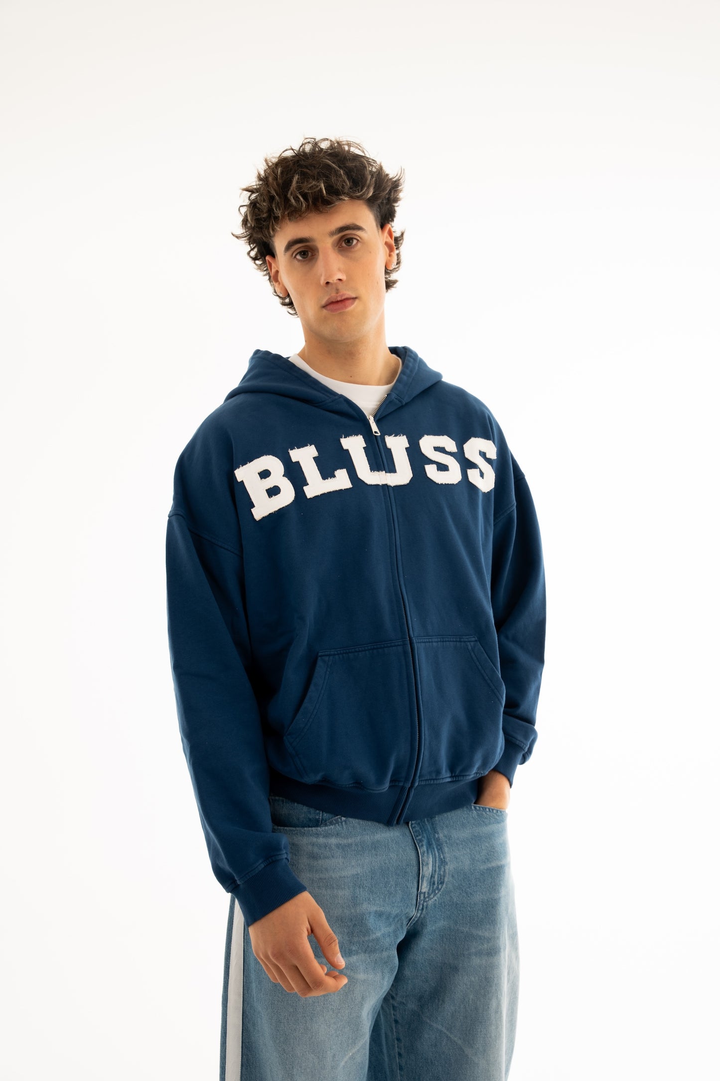 BLUE ZIP-UP