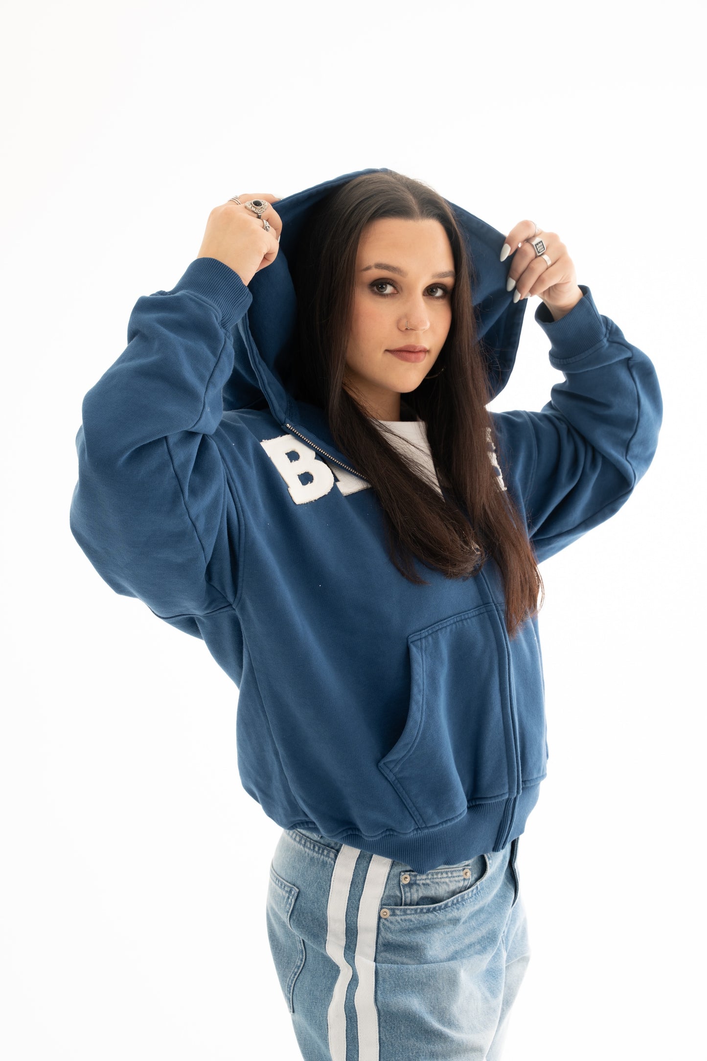 BLUE ZIP-UP