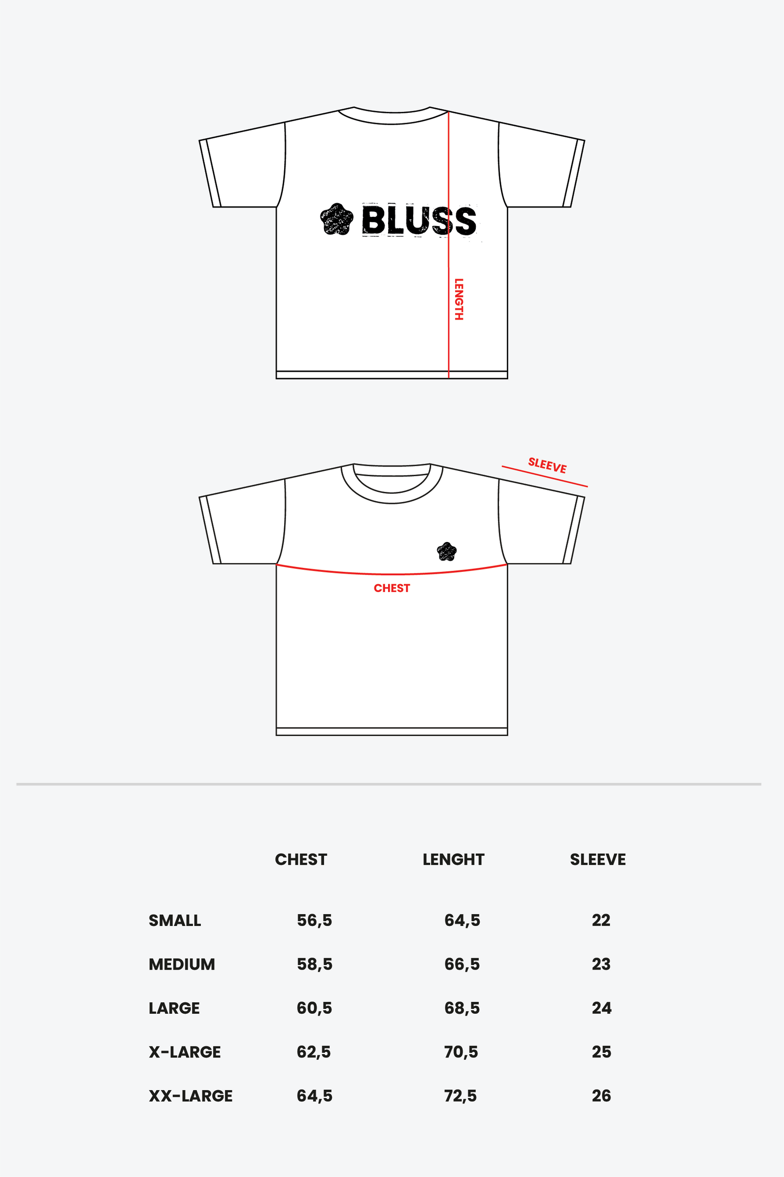 Size chart - STAMP TEE